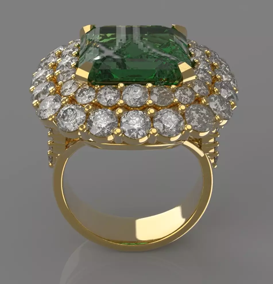 Ring jewelery 3D print model_0