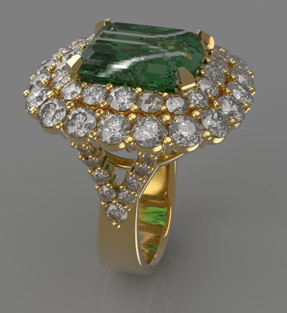 Ring jewelery 3D print model_1