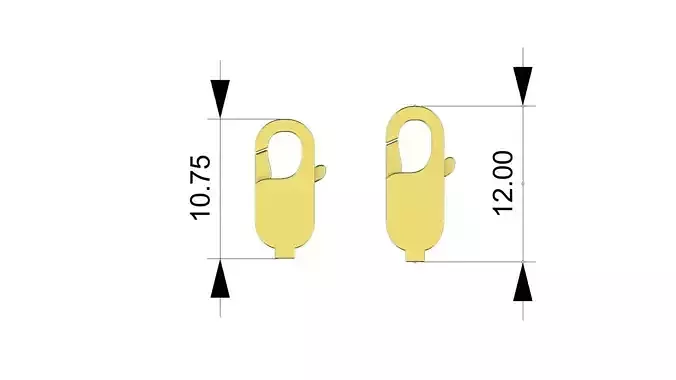 2 Lobster Clasp 3D print model