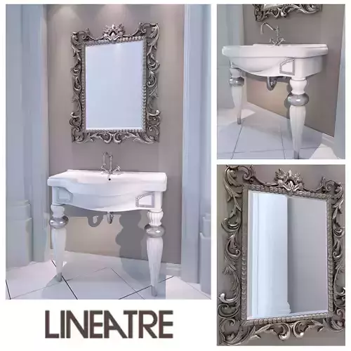 Washbasin Lineatre Londra Loccato Patinato 3D model