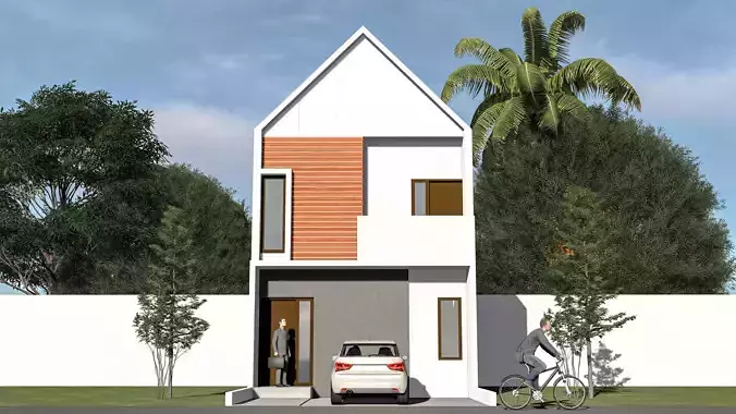 Scandinavian Modern House 3D print model