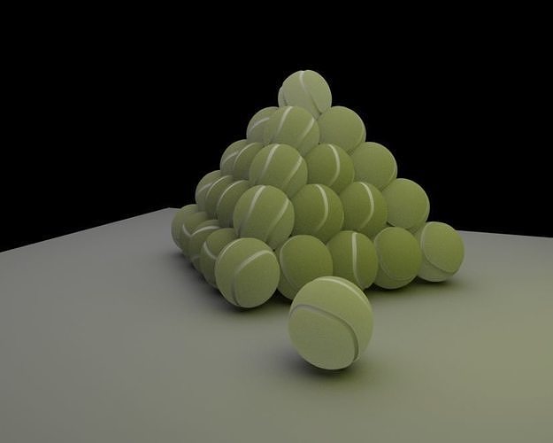 TENNIS BALL Low-poly 3D model