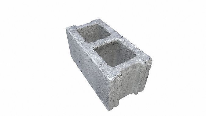 Concrete Brick Low-poly 3D model