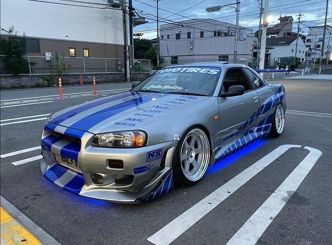  Nissan Skyline GTR R34 1999 fast and furious rigged Free 3D model