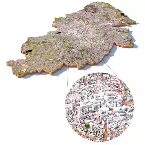 Birmingham City in United Kingdom 3D model