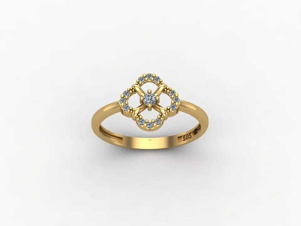 gold ring pint jewelry model 3d stl 3D print model