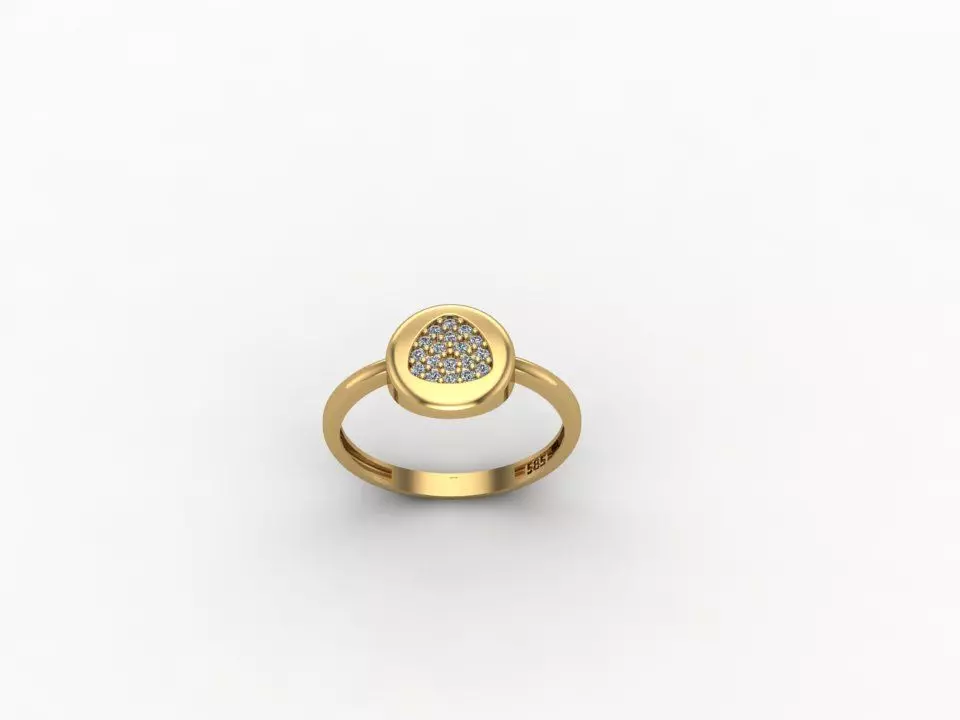 gold ring pint jewelry model 3d stl 3D print model