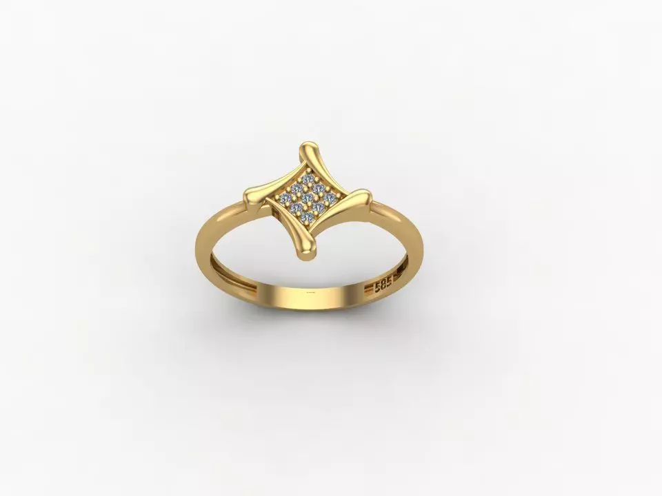 gold ring pint jewelry model 3d stl 3D print model