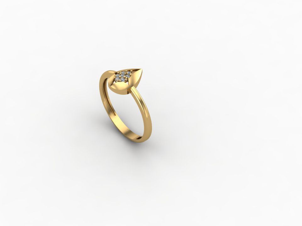 gold ring pint jewelry model 3d stl 3D print model_1