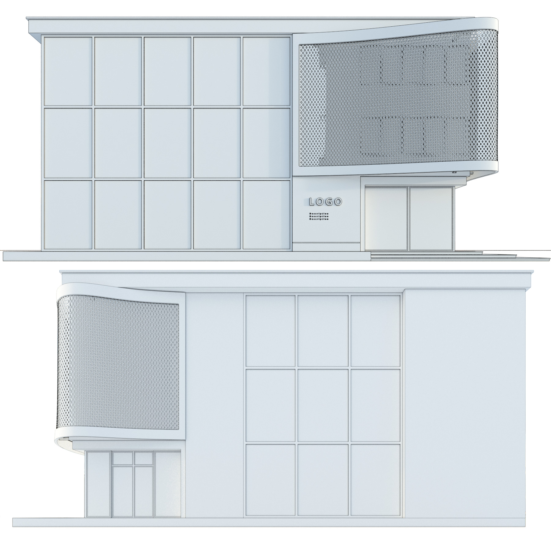 Modern Commercial Building No4 3D model_6