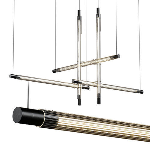 Henge Spyder X Led Borosilicate Glass Pendant light Low-poly 3D model