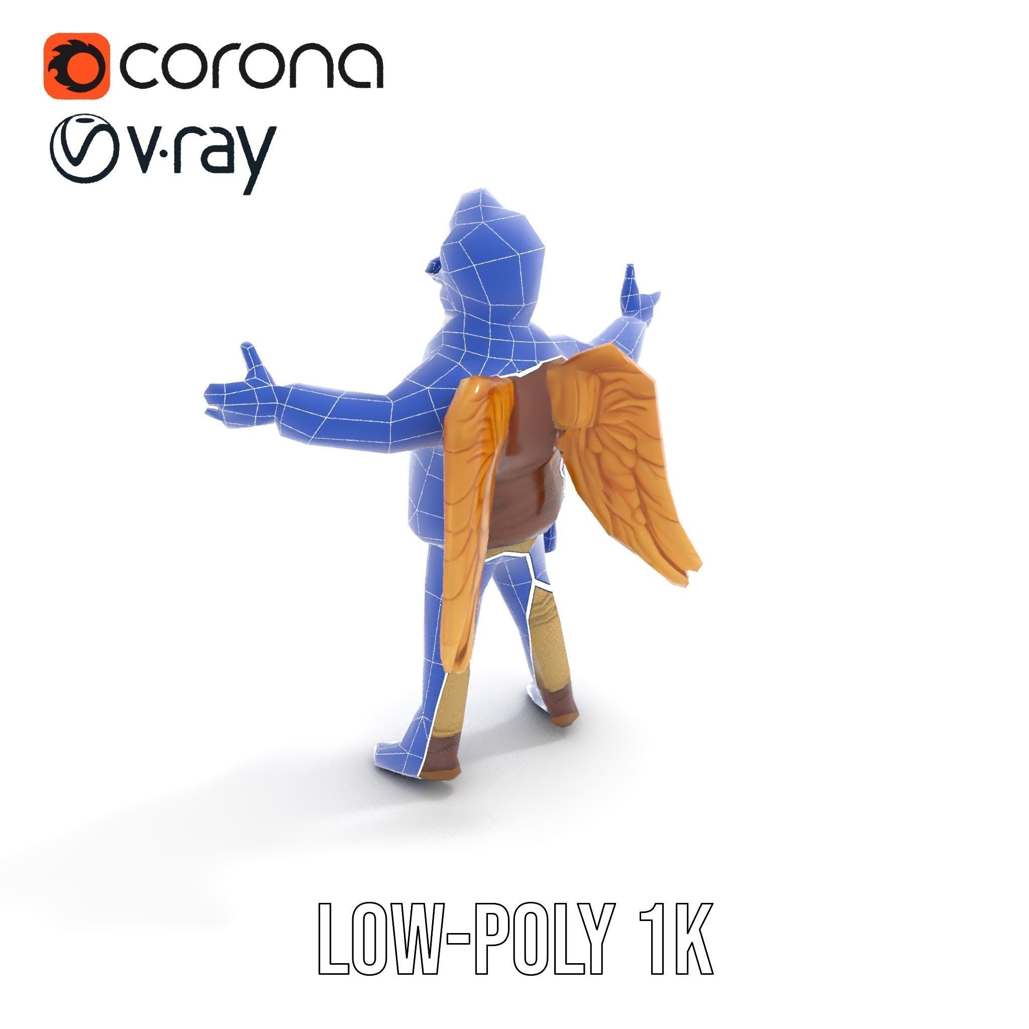 Adventurous Aviator Boy Rigged and Animated D Model Low-poly 3D model_30