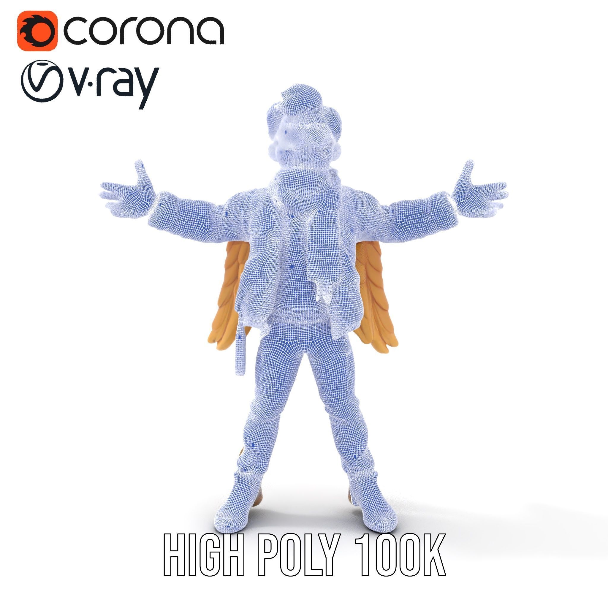 Adventurous Aviator Boy Rigged and Animated D Model Low-poly 3D model_35