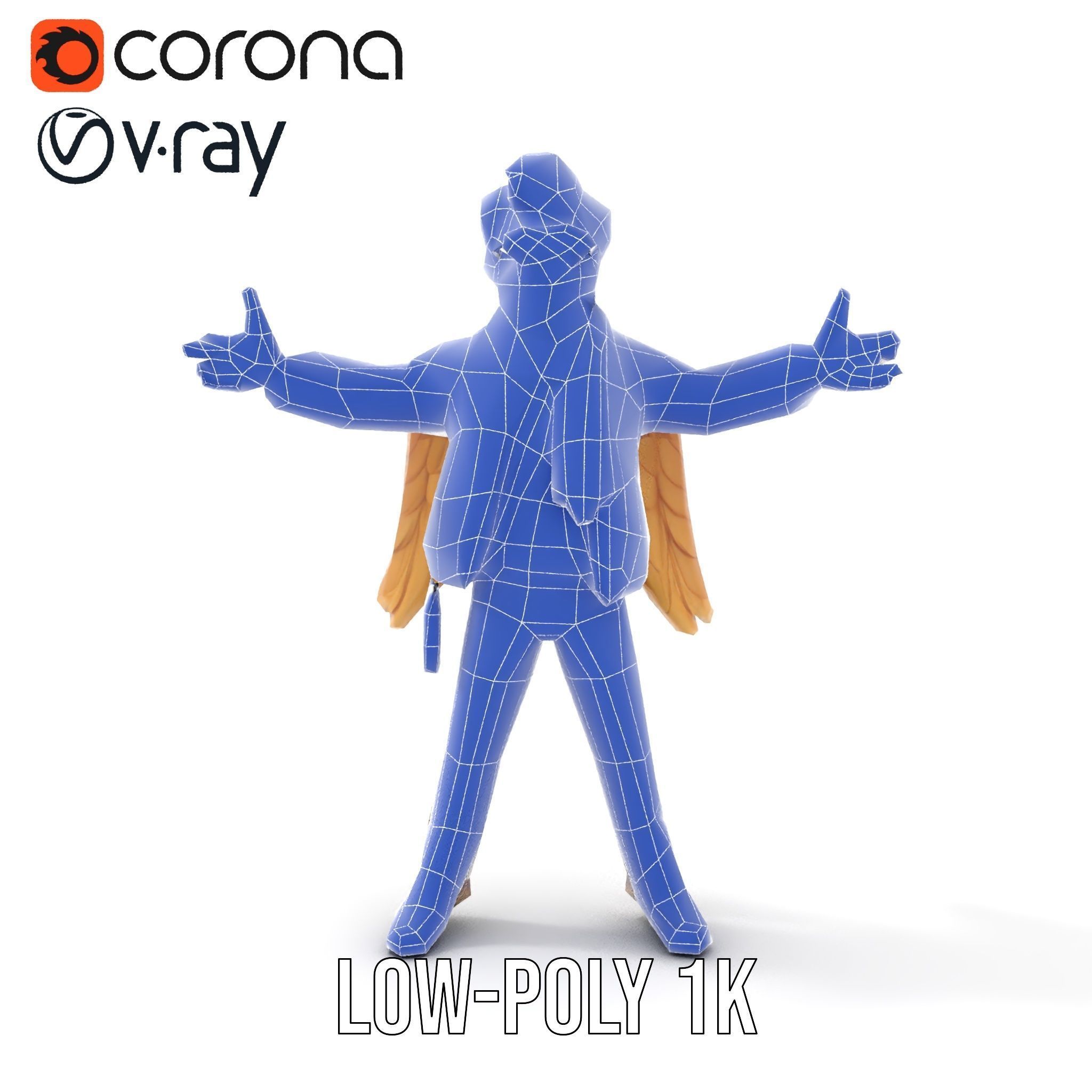 Adventurous Aviator Boy Rigged and Animated D Model Low-poly 3D model_16