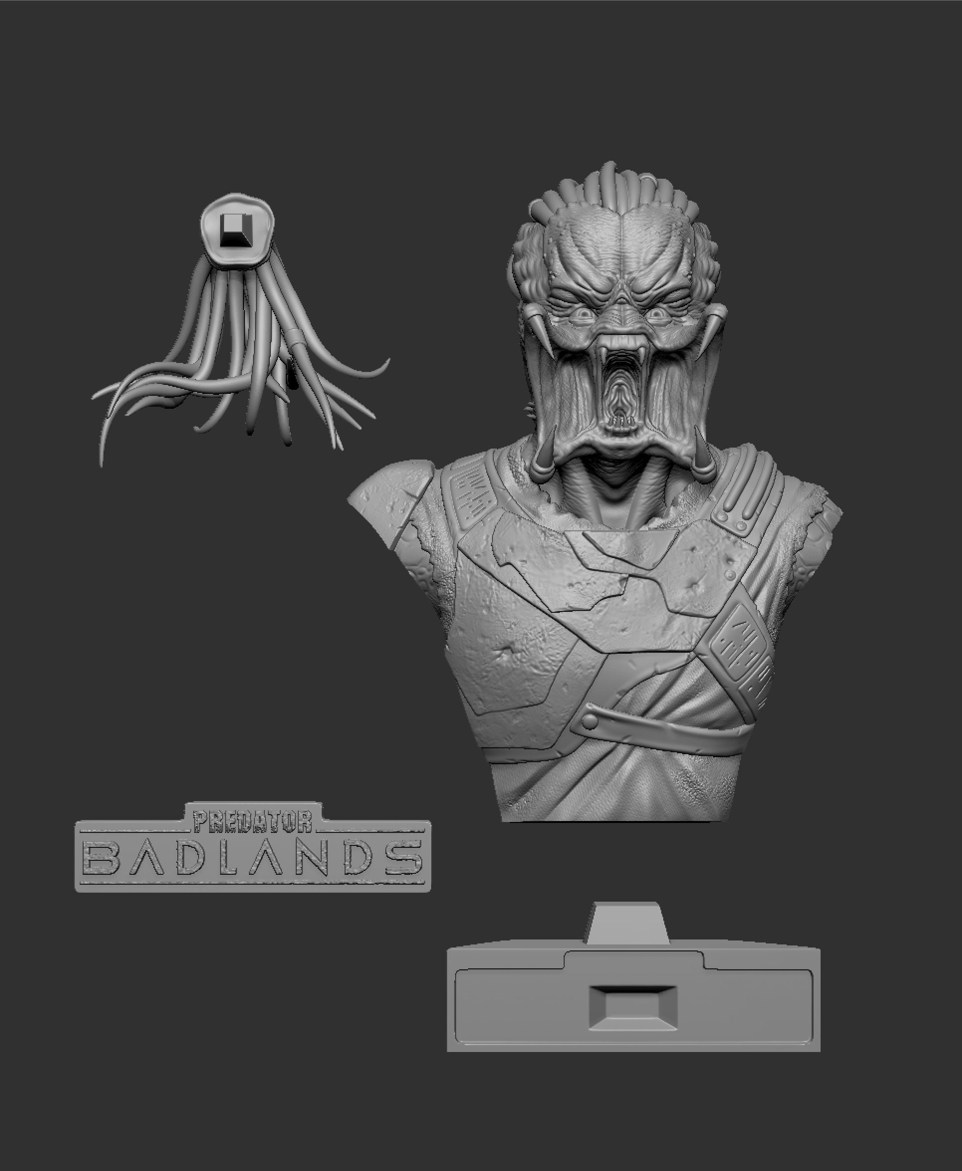 Predator Badlands  Bust Model for Collectibles and Printing 3D model_6