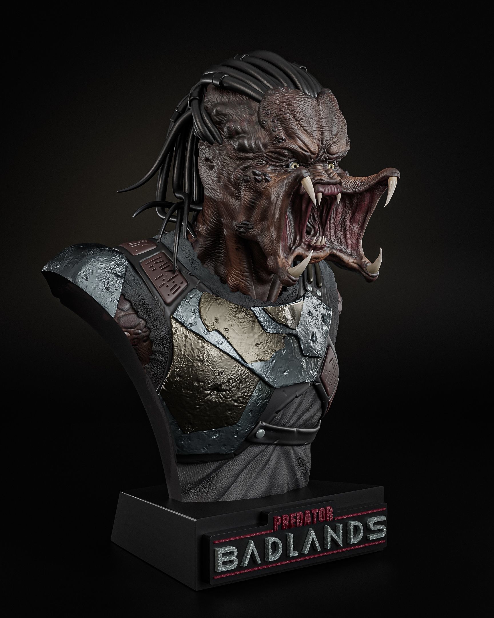 Predator Badlands  Bust Model for Collectibles and Printing 3D model_3