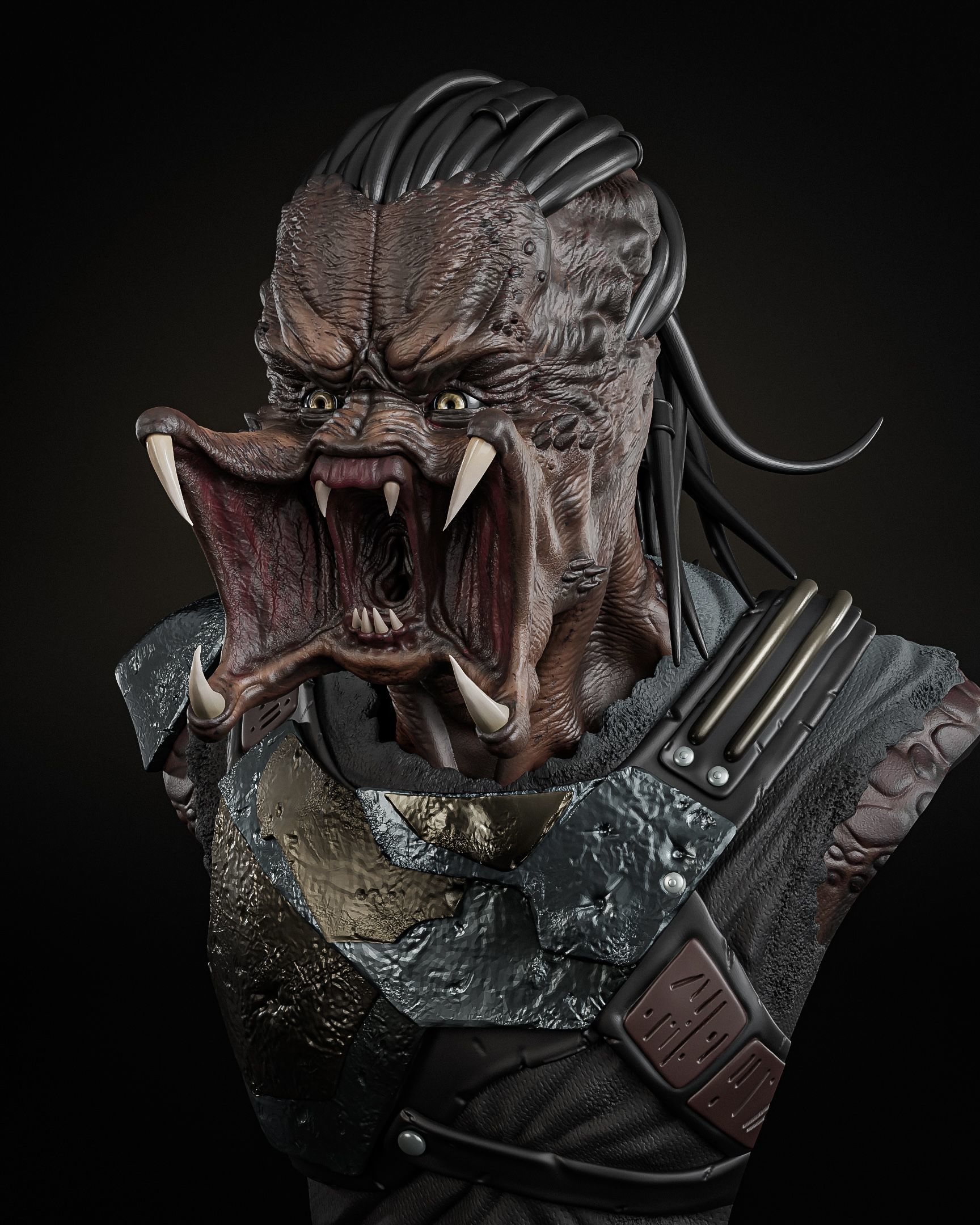 Predator Badlands  Bust Model for Collectibles and Printing 3D model_1
