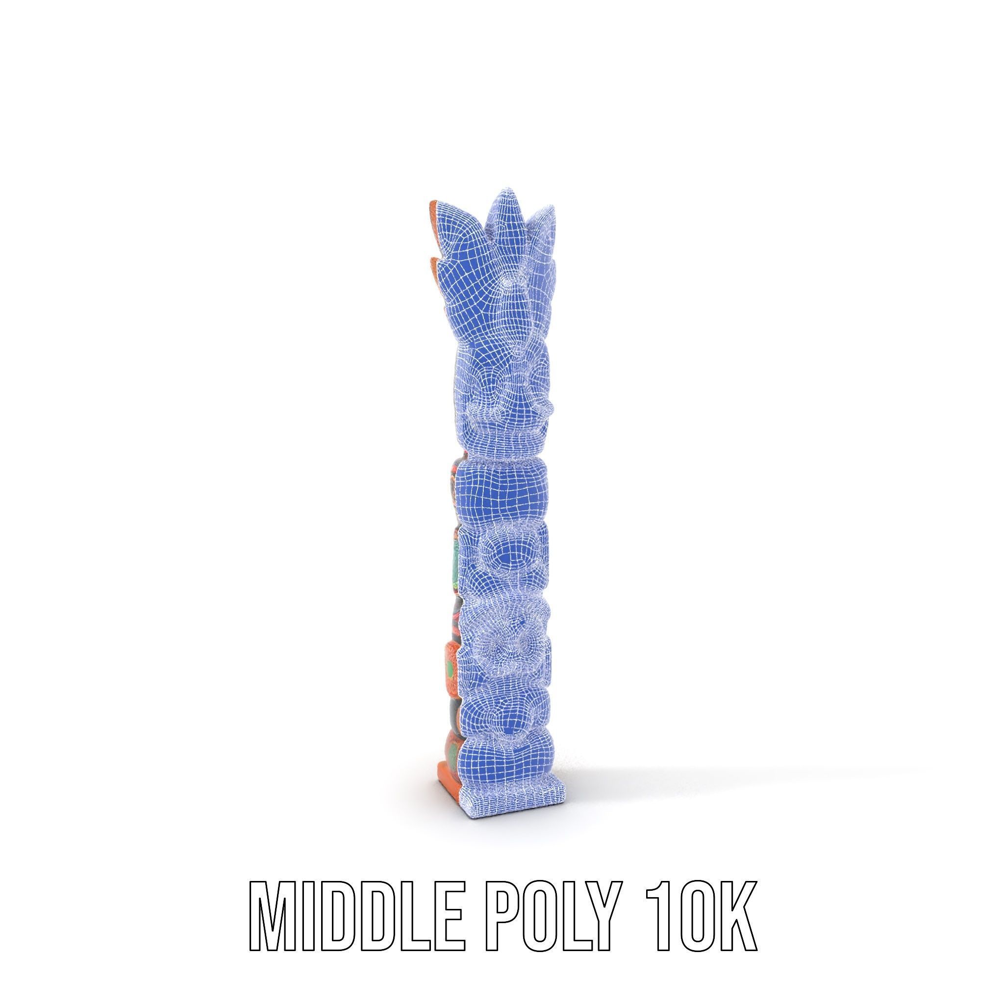 Totem Pole D Model Pack for Cultural and Artistic Renderings Low-poly 3D model_24