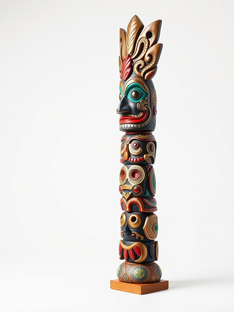 Totem Pole D Model Pack for Cultural and Artistic Renderings Low-poly 3D model_2