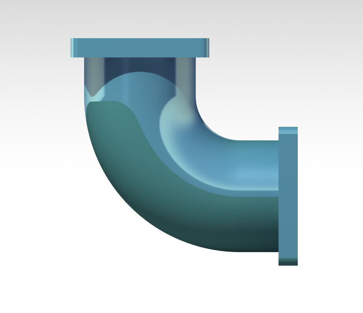 Flanged 90 Degree Elbow CAD Model  CATIA STEP IGES STL 3D print model_2