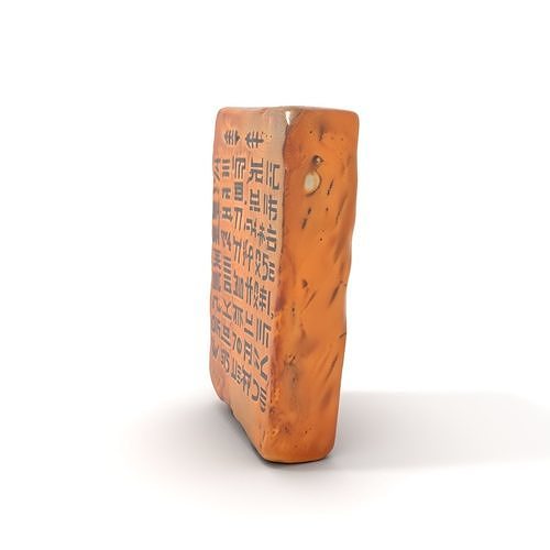 Ancient Stone Tablet with Inscriptions Model Pack Low-poly 3D model
