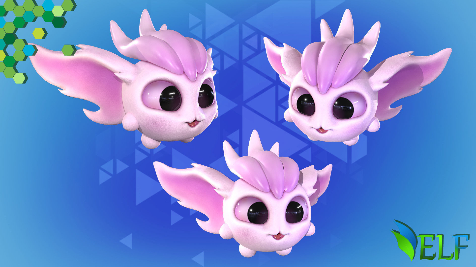 Cat Mystic 005 Low-poly 3D model_10