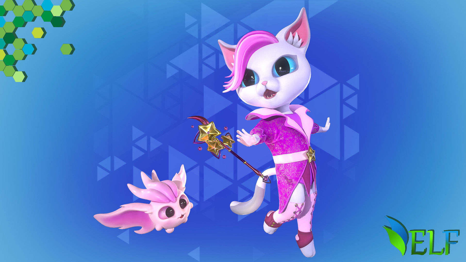 Cat Mystic 005 Low-poly 3D model_4