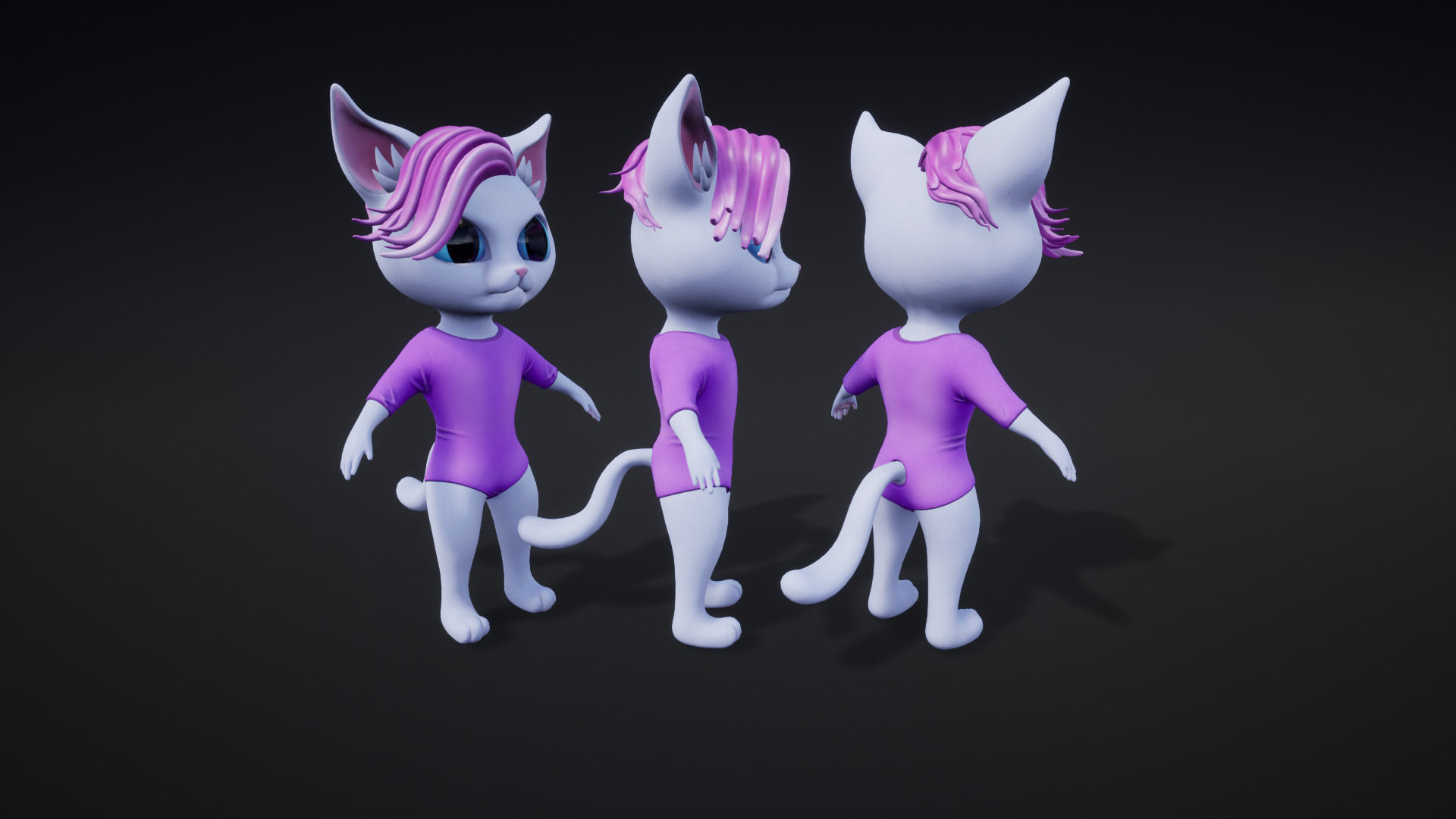 Cat Mystic 005 Low-poly 3D model_17