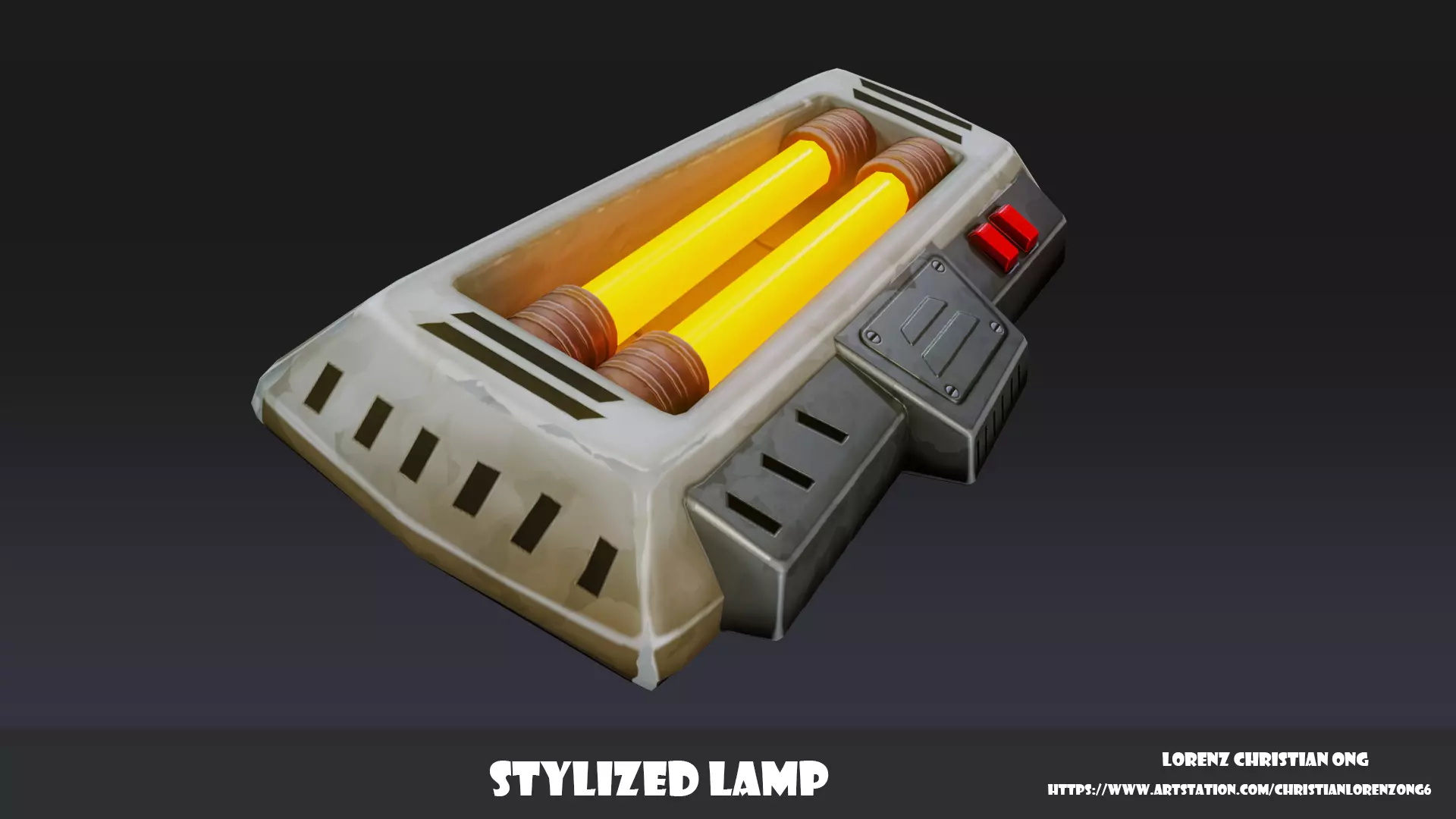 Stylized Lamp Low-poly 3D model_0