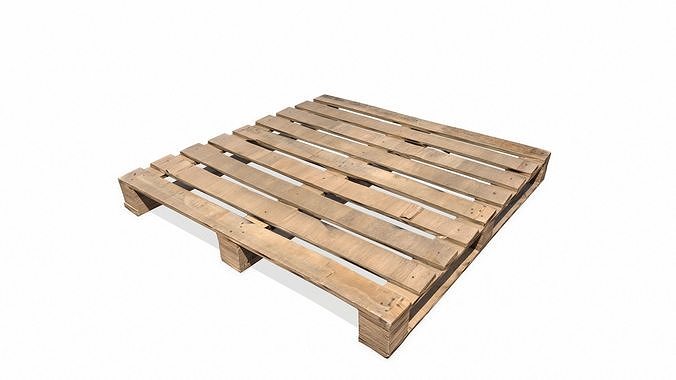 Wooden Pallet Low-poly 3D model