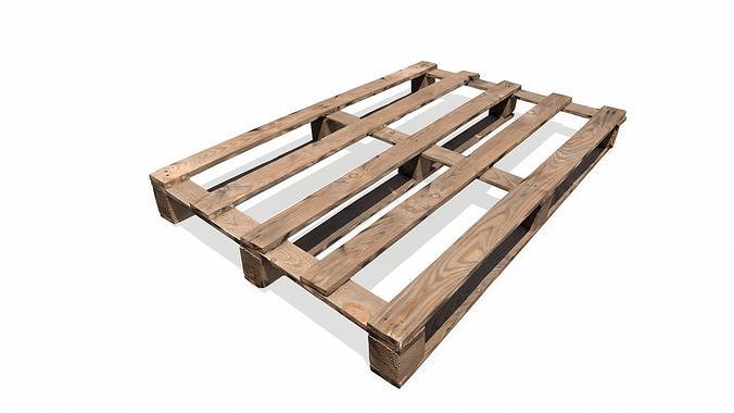 Wooden Pallet Low-poly 3D model