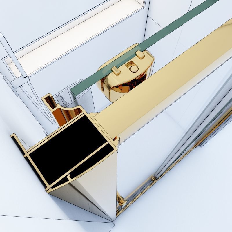 Shower Cabin 2 Low-poly 3D model_3