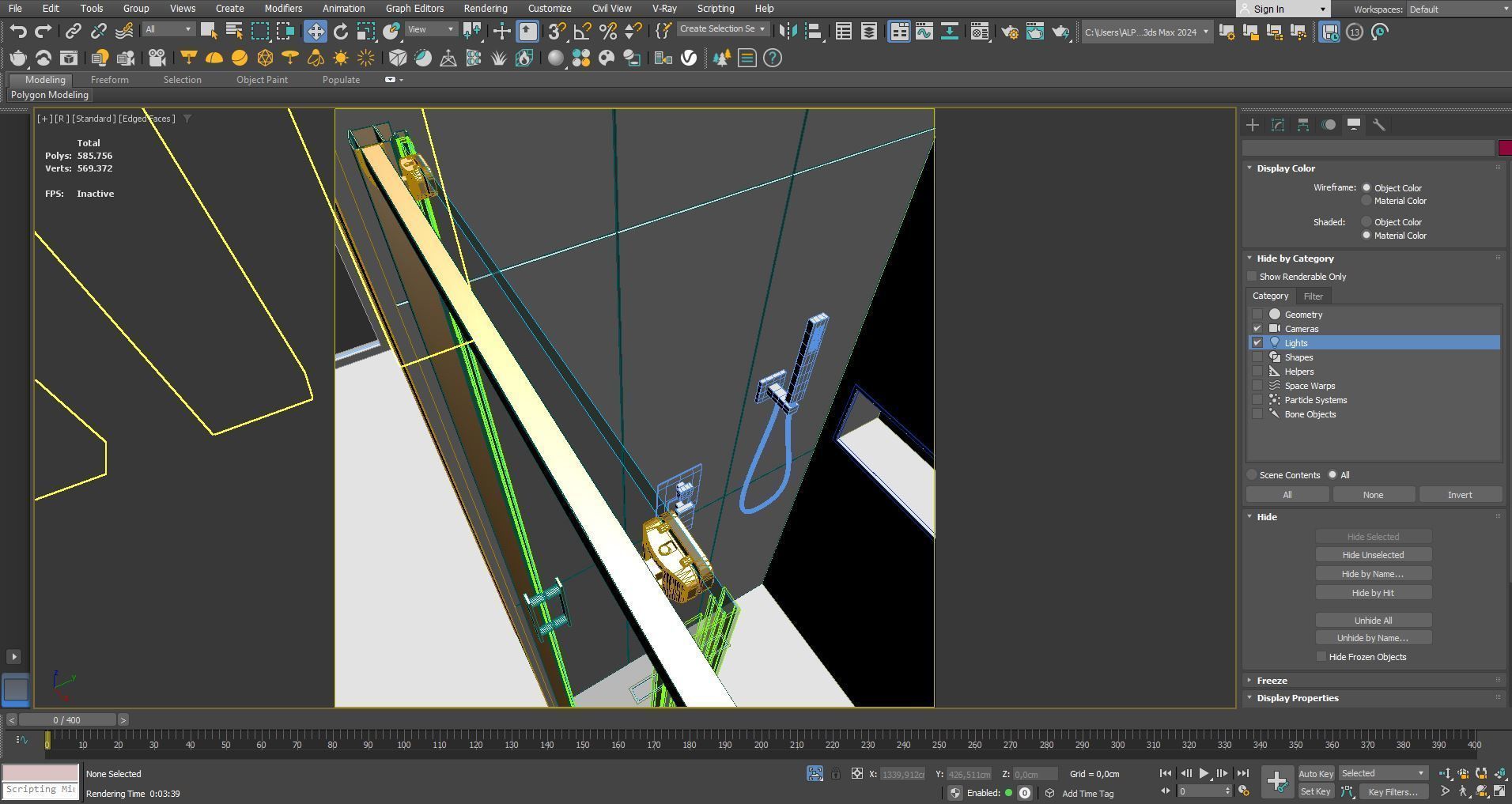 Shower Cabin 2 Low-poly 3D model_8