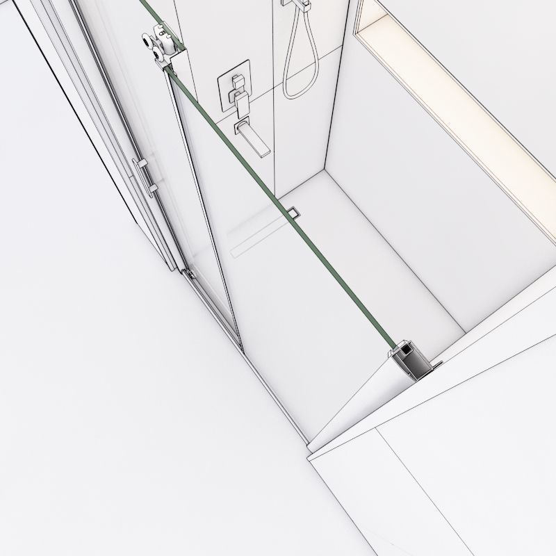 Shower Cabin 2 Low-poly 3D model_9