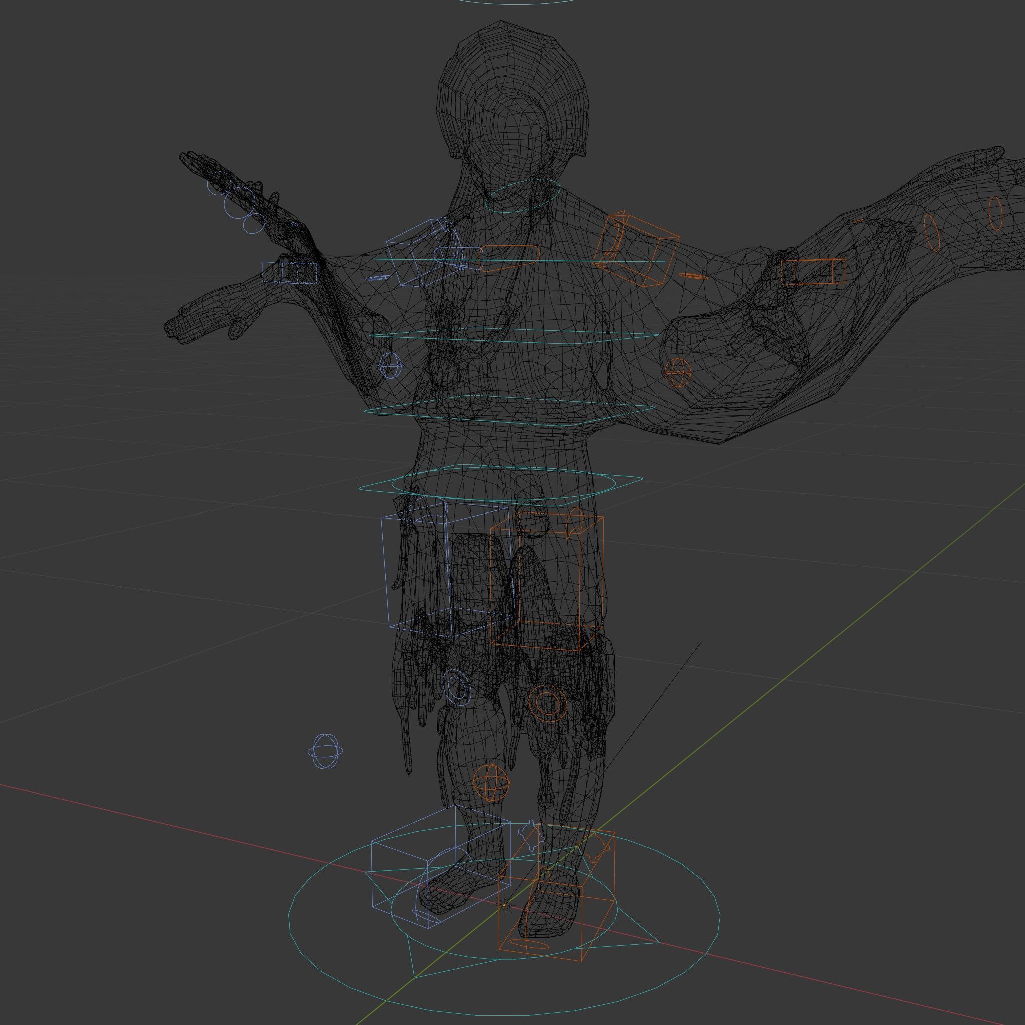 Elder Rigged and Animated Native American Character Model Low-poly 3D model_5