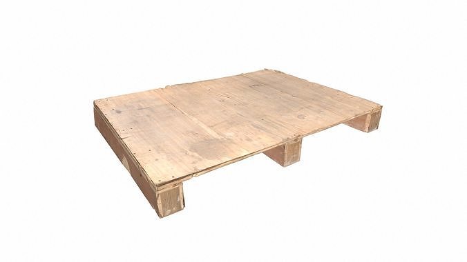 Wooden Pallet Low-poly 3D model