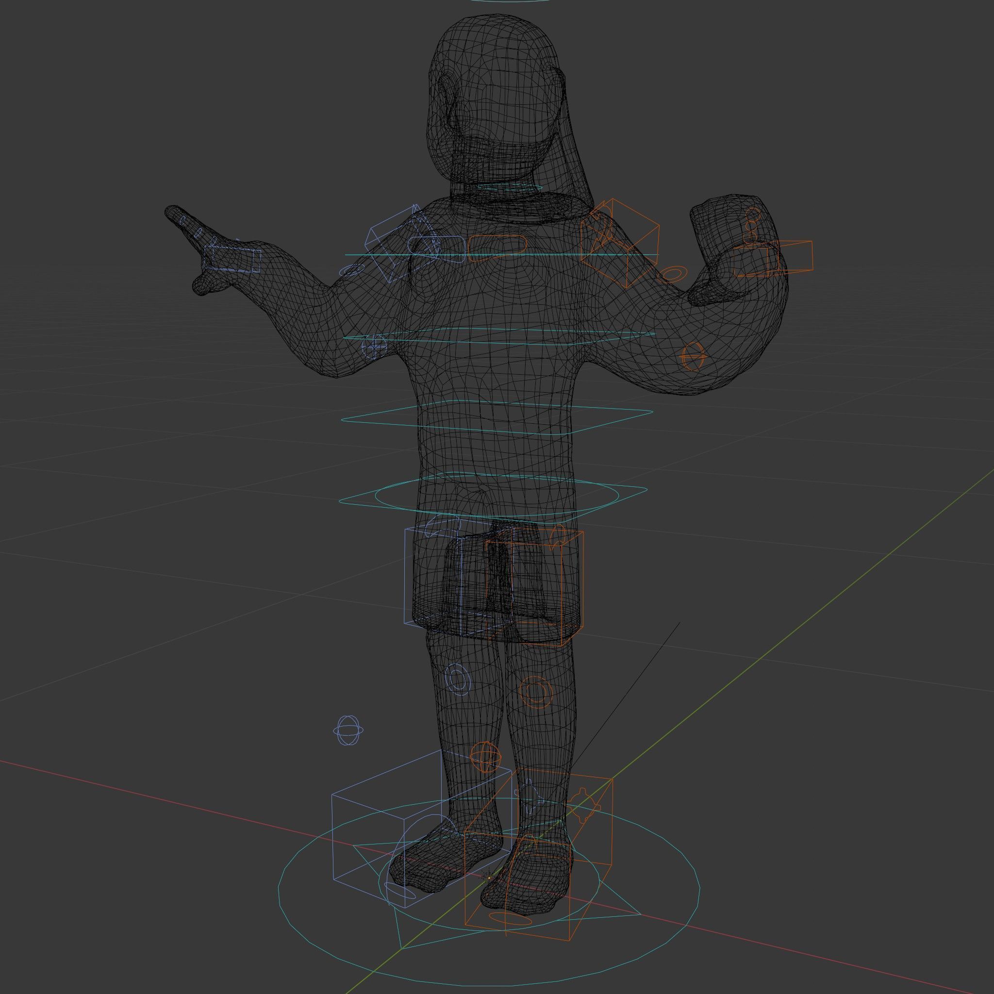 Ancient Tribal Warrior D Character Model Rigged and Animated Low-poly 3D model_5