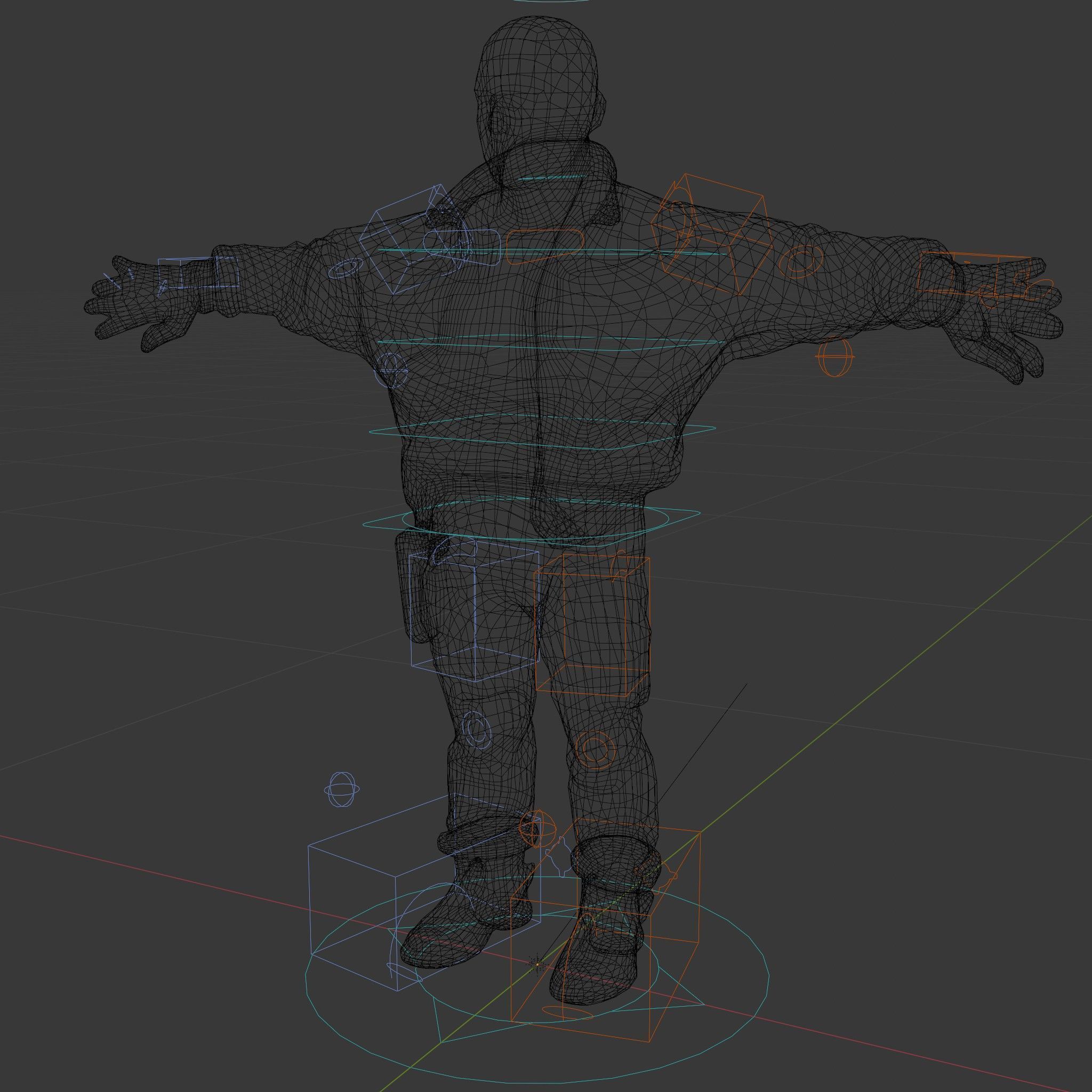 Military Operative Rigged and Animated D Character Model Low-poly 3D model_6