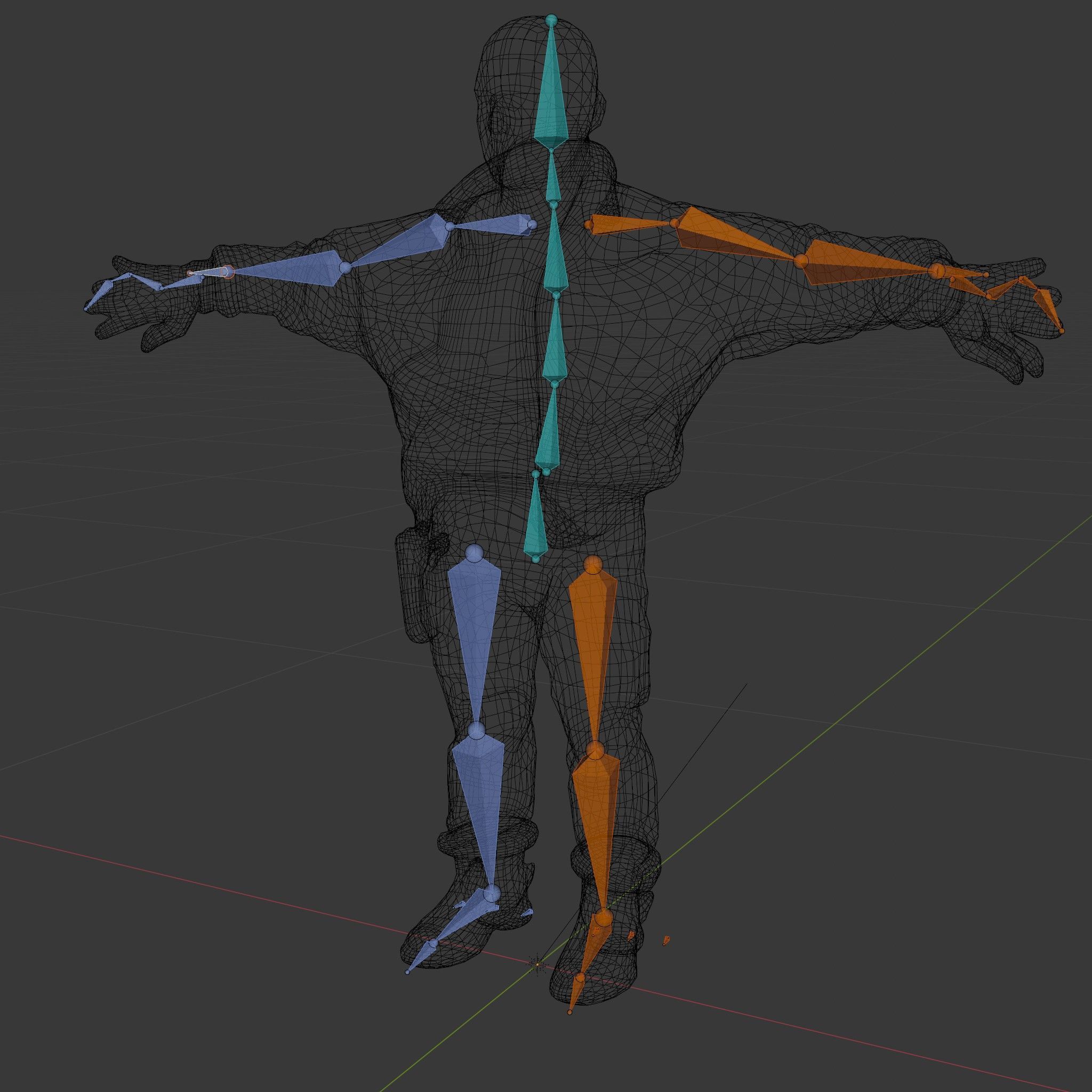 Military Operative Rigged and Animated D Character Model Low-poly 3D model_10