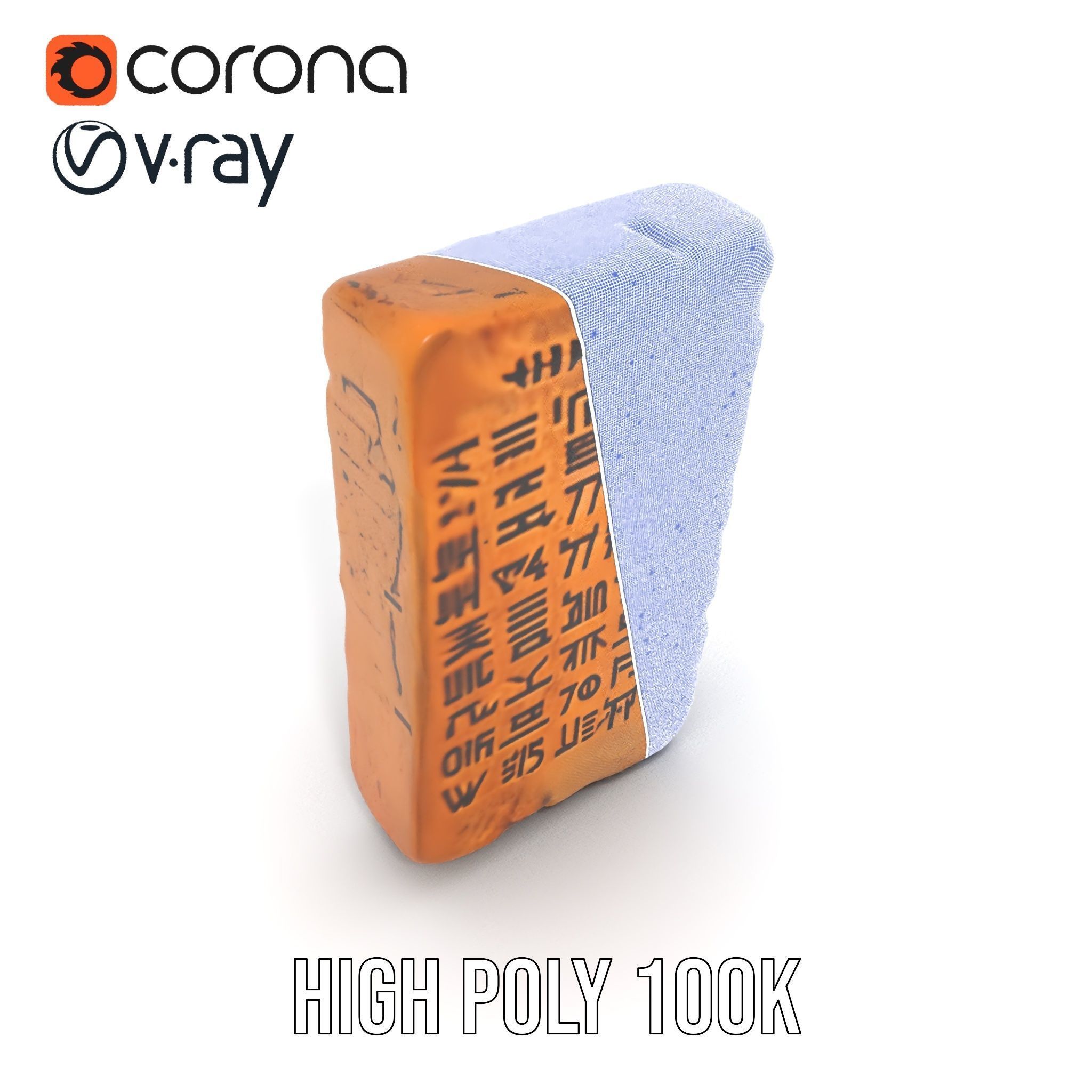 Ancient Clay Tablet Model Pack with Engravings Low-poly 3D model_32