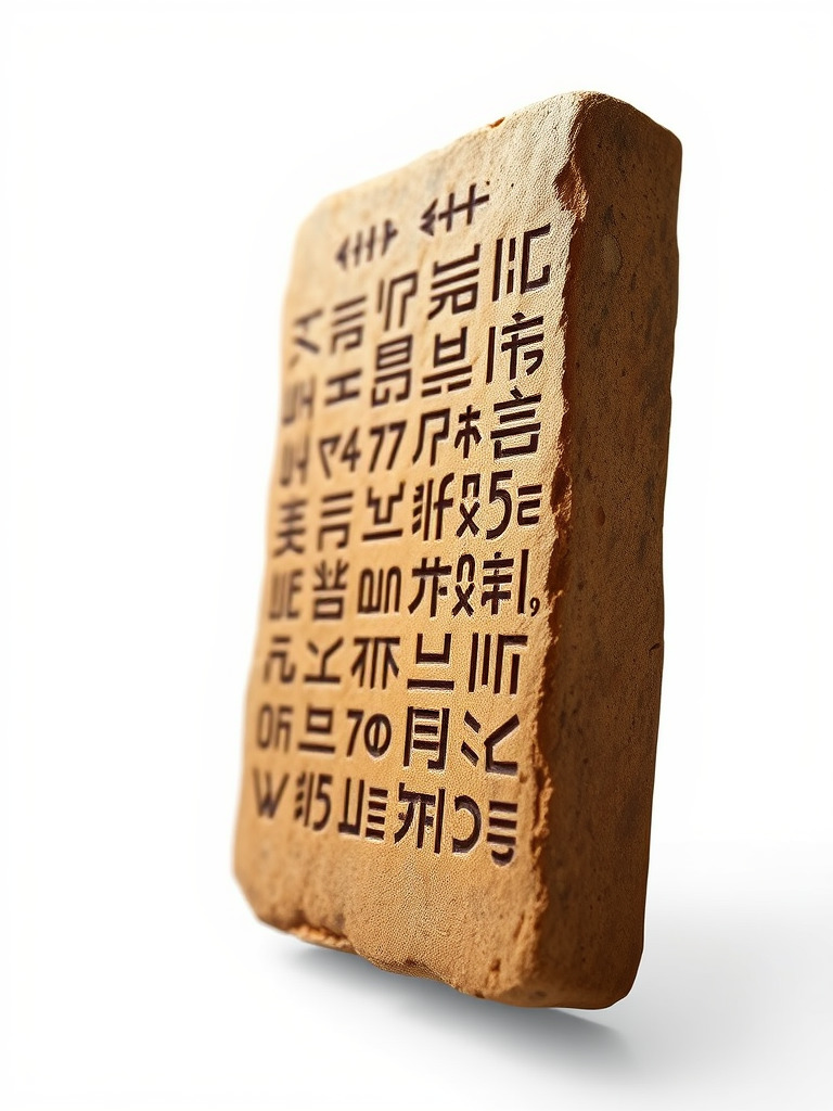 Ancient Clay Tablet Model Pack with Engravings Low-poly 3D model_2