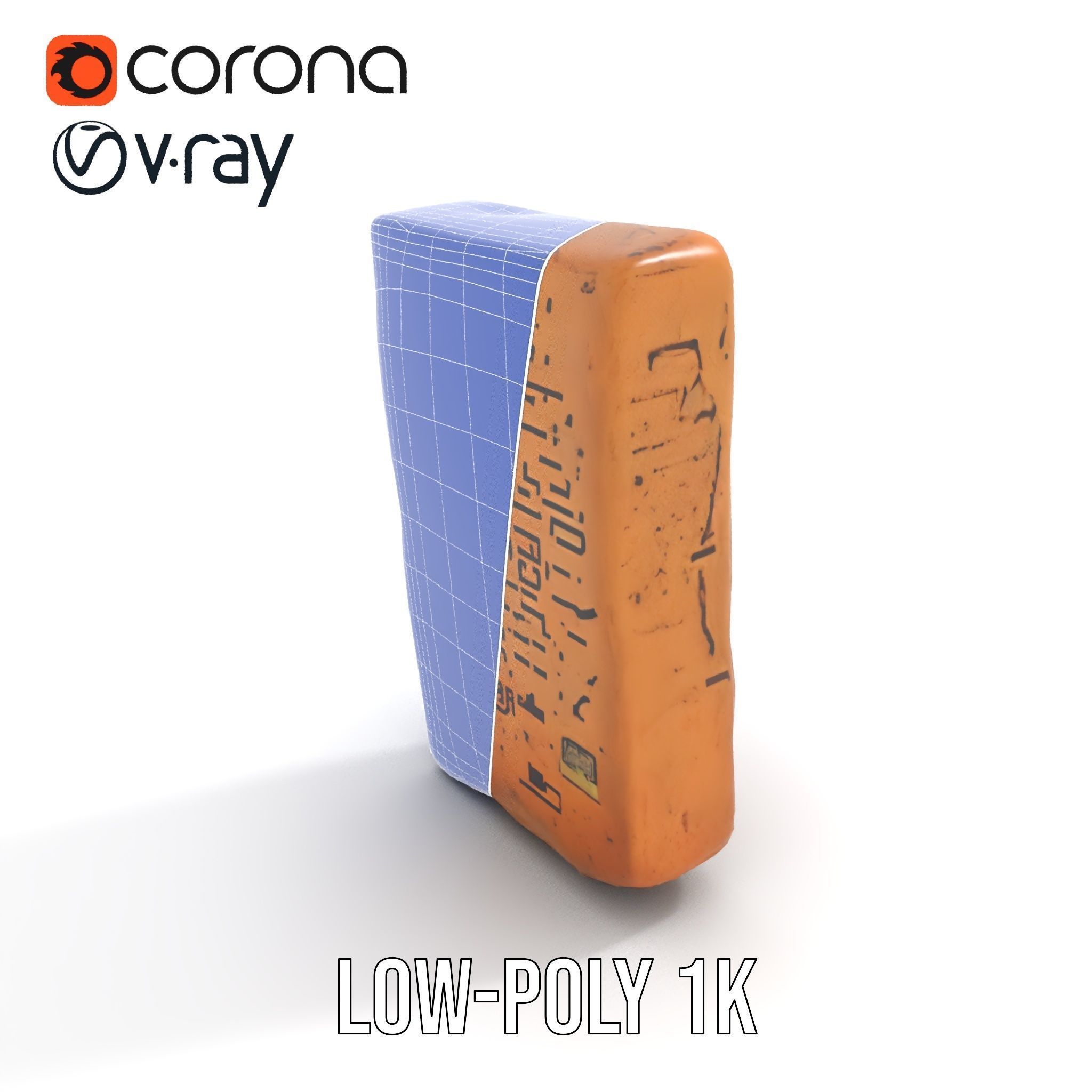 Ancient Clay Tablet Model Pack with Engravings Low-poly 3D model_22