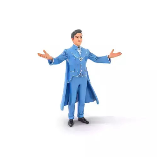Charming Prince Character Rigged and Animated D Model