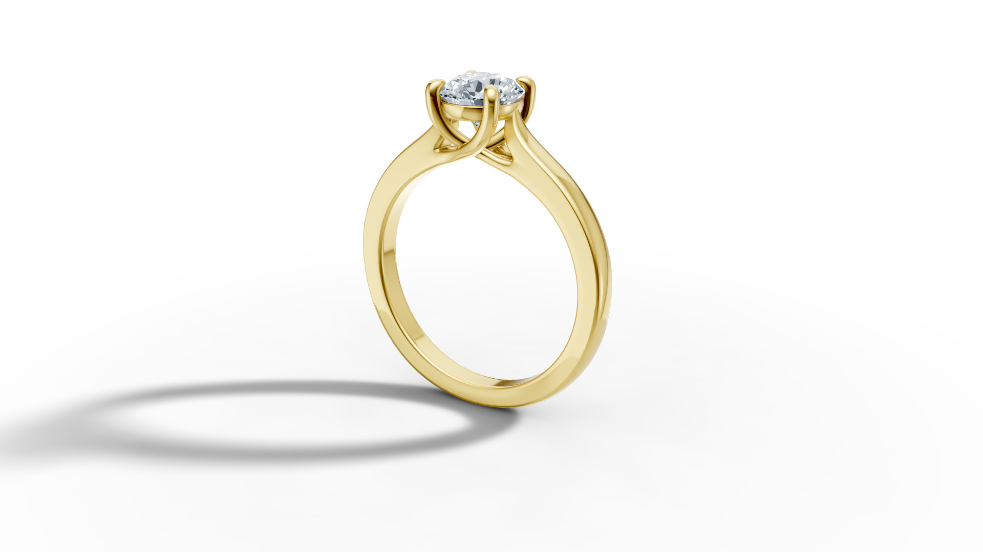 1ct Trellis Engagement  Ring and Solitaire Ring with Pave  3D Model Collection_31
