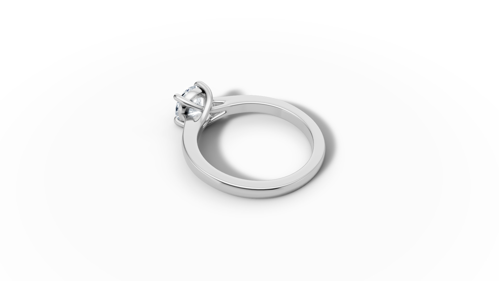 1ct Trellis Engagement  Ring and Solitaire Ring with Pave  3D Model Collection_29