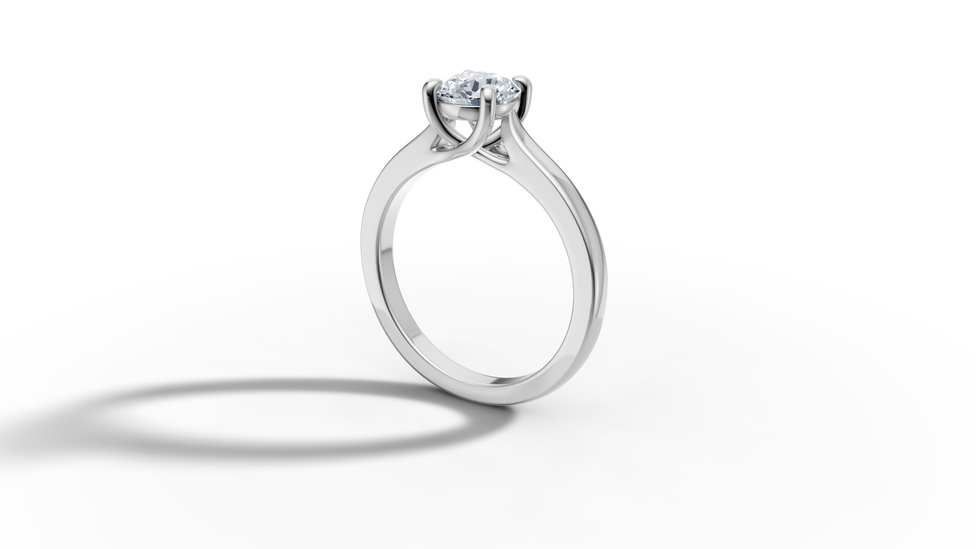 1ct Trellis Engagement  Ring and Solitaire Ring with Pave  3D Model Collection_32