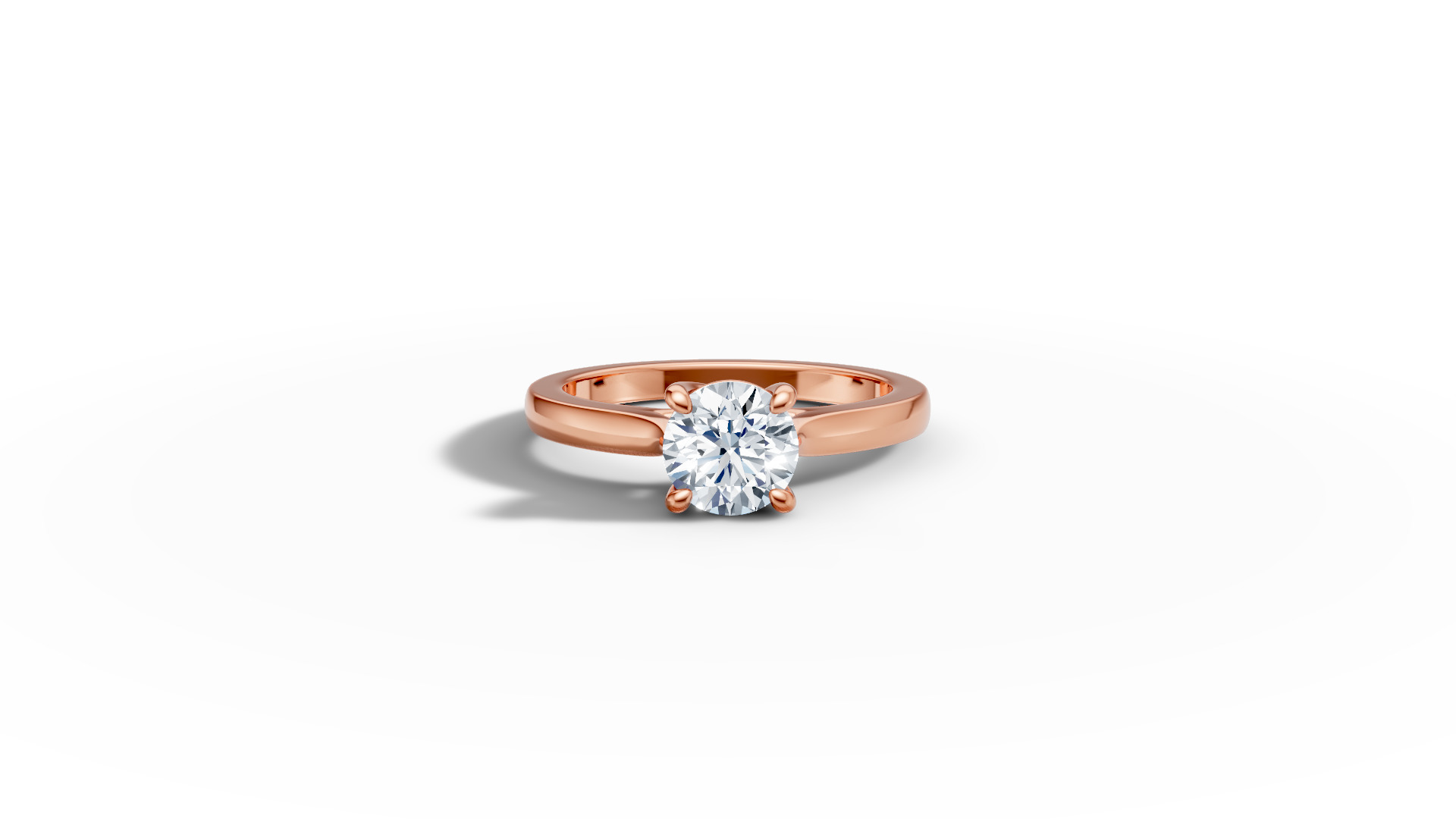 1ct Trellis Engagement  Ring and Solitaire Ring with Pave  3D Model Collection_24