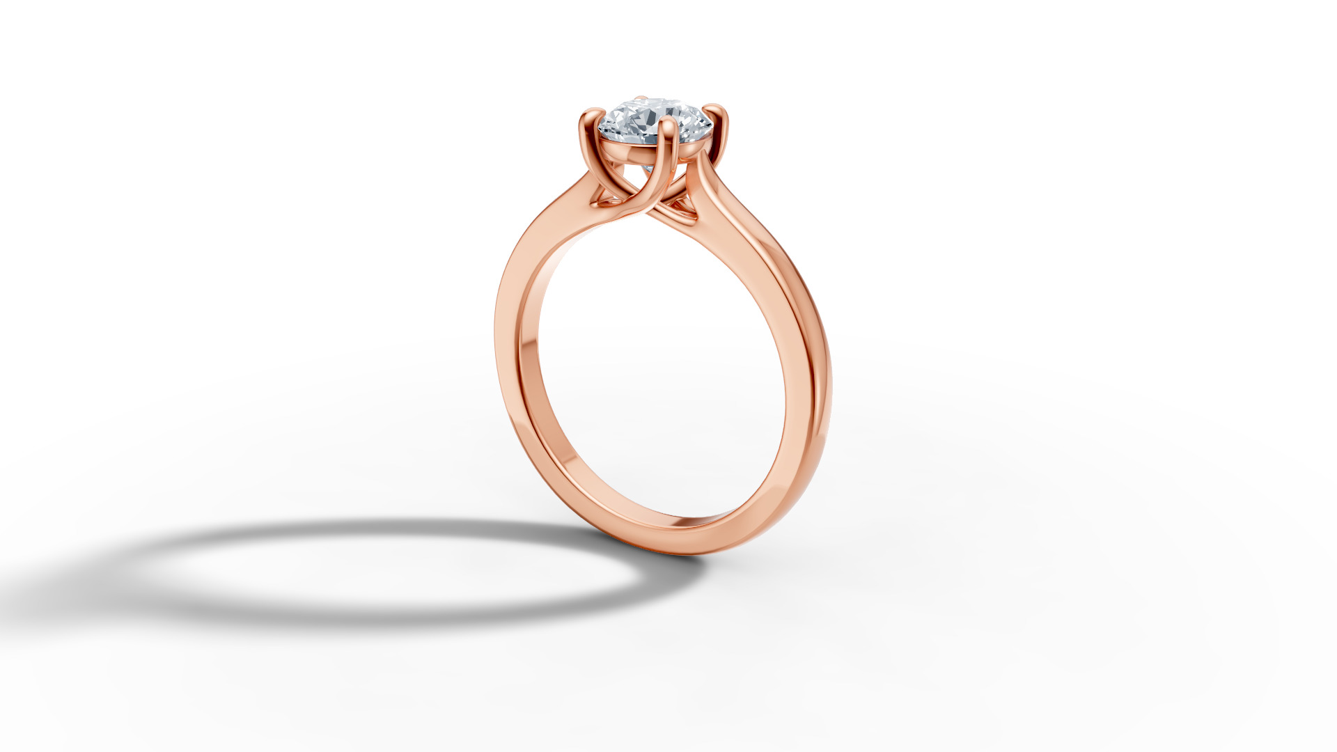 1ct Trellis Engagement  Ring and Solitaire Ring with Pave  3D Model Collection_30