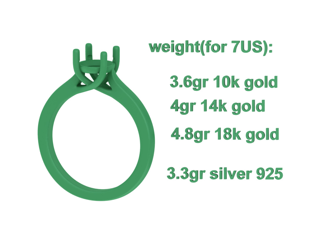 1ct Trellis Engagement  Ring and Solitaire Ring with Pave  3D Model Collection_3