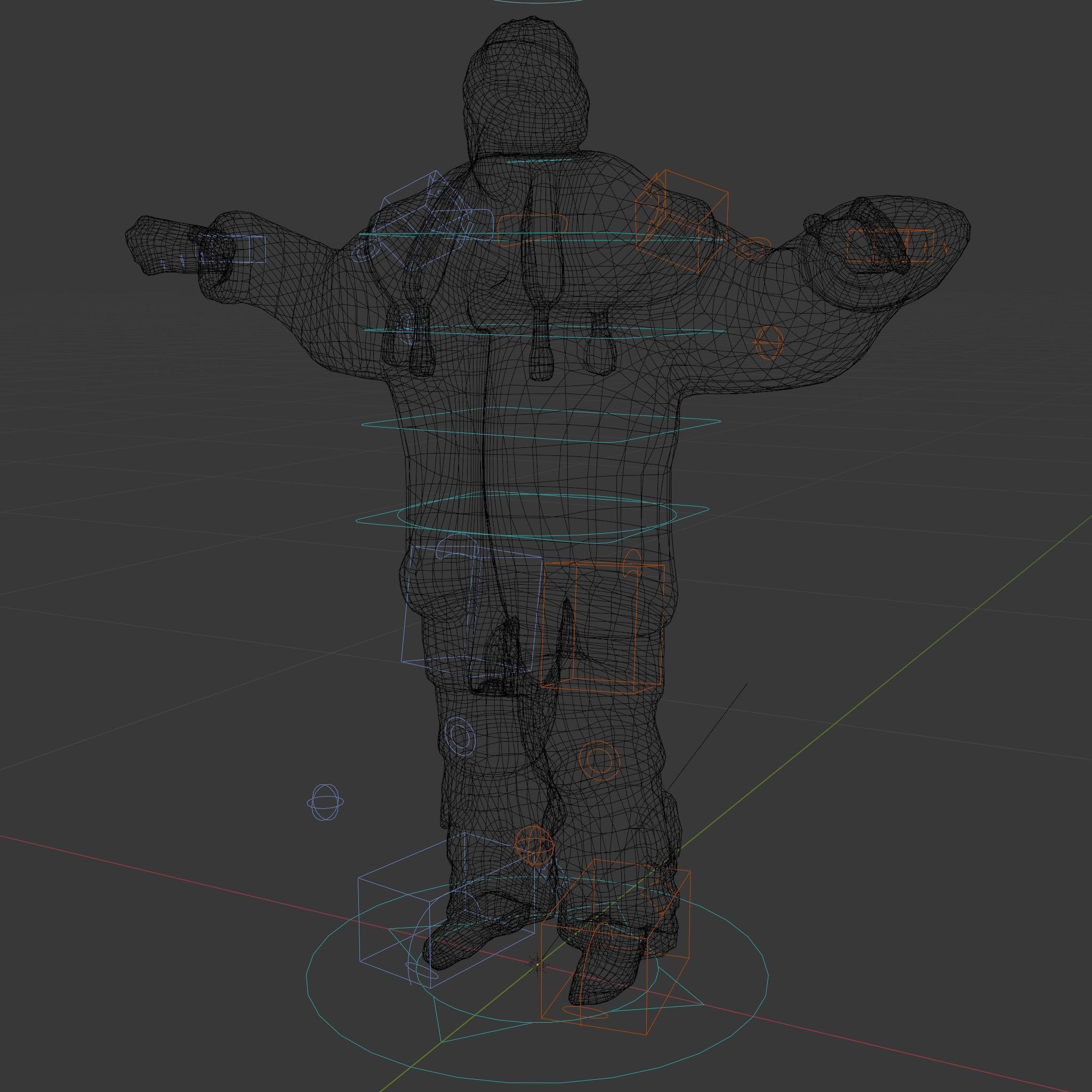Traditional FurClad Elder Character Rigged and Animated Low-poly 3D model_6